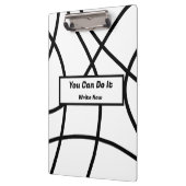 Schwarzweiß Moderner Minimalistischer Abstrakt Klemmbrett (Links)