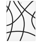 Schwarzweiß Moderner Minimalistischer Abstrakt Klemmbrett (Rückseite)