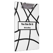 Schwarzweiß Moderner Minimalistischer Abstrakt Klemmbrett (Rechts)