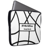 Schwarzweiß Moderner Minimalistischer Abstrakt Laptopschutzhülle (Vorne Rechts)