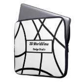 Schwarzweiß Moderner Minimalistischer Abstrakt Laptopschutzhülle (Vorderseite Links)