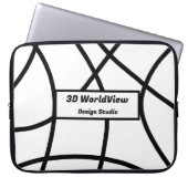 Schwarzweiß Moderner Minimalistischer Abstrakt Laptopschutzhülle (Vorderseite)