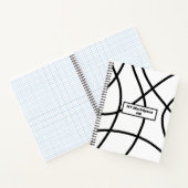Schwarzweiß Moderner Minimalistischer Abstrakt Notizblock (Innenseite)