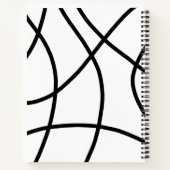 Schwarzweiß Moderner Minimalistischer Abstrakt Notizblock (Rückseite)