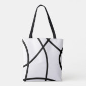 Schwarzweiß Moderner Minimalistischer Abstrakt Tasche (Rückseite)