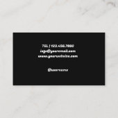 Schwarzweiß Moderner Minimalistischer Abstrakt Visitenkarte (Rückseite)