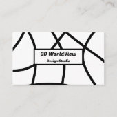 Schwarzweiß Moderner Minimalistischer Abstrakt Visitenkarte (Vorderseite)