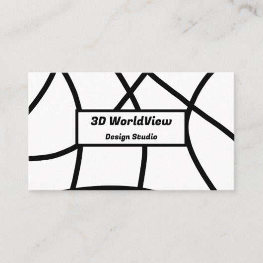 Schwarzweiß Moderner Minimalistischer Abstrakt Visitenkarte (Vorderseite)