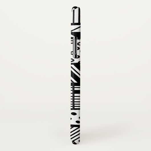 Schwarzweiß - modernes Muster Case-Mate iPhone Hülle (Hinten/Rechts)