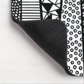 Schwarzweiß - modernes Muster Mousepad (Ecke)