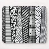 Schwarzweiß - modernes Muster Mousepad (Vorne)