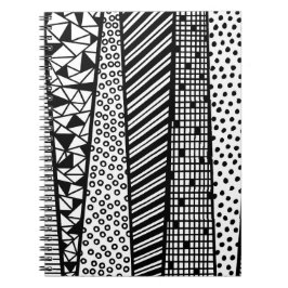 Schwarzweiß - modernes Muster Notizblock