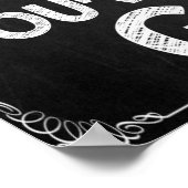 Schwarzweiß-Motivierend Klassenzimmer-Poster Poster (Ecke)