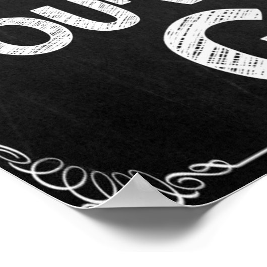 Schwarzweiß-Motivierend Klassenzimmer-Poster Poster (Ecke)