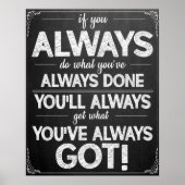 Schwarzweiß-Motivierend Klassenzimmer-Poster Poster (Vorne)