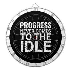 Schwarzweiß-Motivierend Sprichwort Inspiration Dartscheibe