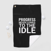 Schwarzweiß-Motivierend Sprichwort Inspiration Golfhandtuch (Insitu)