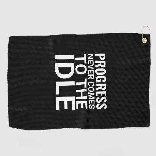 Schwarzweiß-Motivierend Sprichwort Inspiration Golfhandtuch (Horizontal)