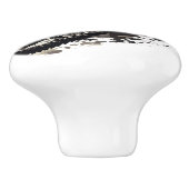 Schwarzweiß-Motorrad mit Slick Keramikknauf (Seitenansicht)