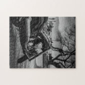 Schwarzweiss, Motorrad Puzzle (Horizontal)