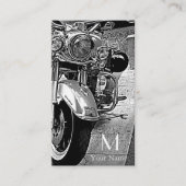 Schwarzweiß-Motorrad Visitenkarte (Vorderseite)