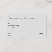 Schwarzweiß-Motorrad Visitenkarte (Rückseite)