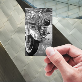 Schwarzweiß-Motorrad Visitenkarte