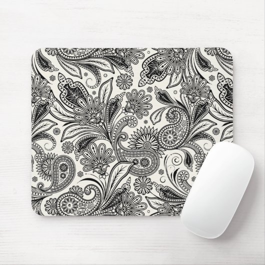 Schwarzweiß Mousepad (Mit Mouse)