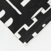 Schwarzweiss-Mudcloth Fleece-Decke, 50" x60 " Fleecedecke (Ecke)