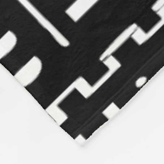 Schwarzweiss-Mudcloth Fleece-Decke, 50" x60 " Fleecedecke (Ecke)