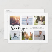 Schwarzweiß-Multi-Foto-Abschluss Vielen Dank Postkarte (Vorne/Hinten)