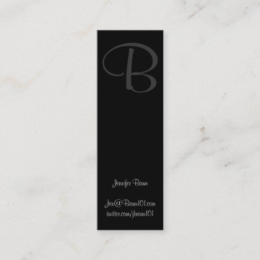 Schwarzweiss-Murray Hill Mini Visitenkarte (Vorderseite)