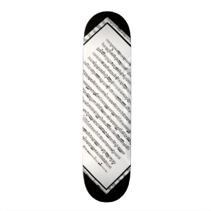 Schwarzweiss-Musik-Muster-kundengerechte Plattform Skateboard