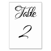 Schwarzweiß-Musikalische Tischnummer (Rückseite)