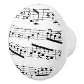 Schwarzweiss-Musiknoten Keramikknauf (Rechts)