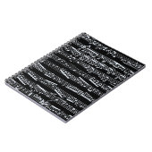 Schwarzweiss-Musiknoten Notizblock (Linke Seite)