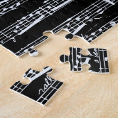 Schwarzweiss-Musiknoten Puzzle (Seite)