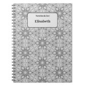 Schwarzweiß-Muster - angepasstes Notebook Notizblock (Vorderseite)