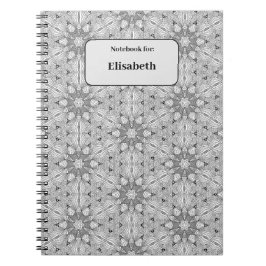 Schwarzweiß-Muster - angepasstes Notebook Notizblock