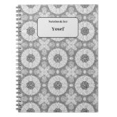 Schwarzweiß-Muster - angepasstes Notebook Notizblock (Vorderseite)