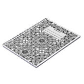 Schwarzweiß-Muster - angepasstes Notebook Notizblock (Linke Seite)