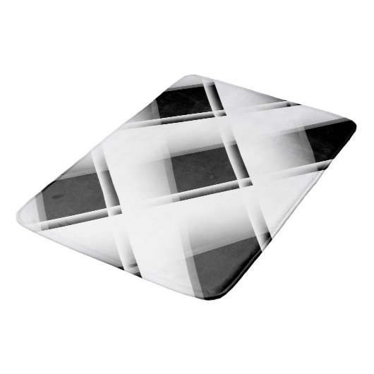 Schwarzweiss-Muster Badematte (Schrägansicht)