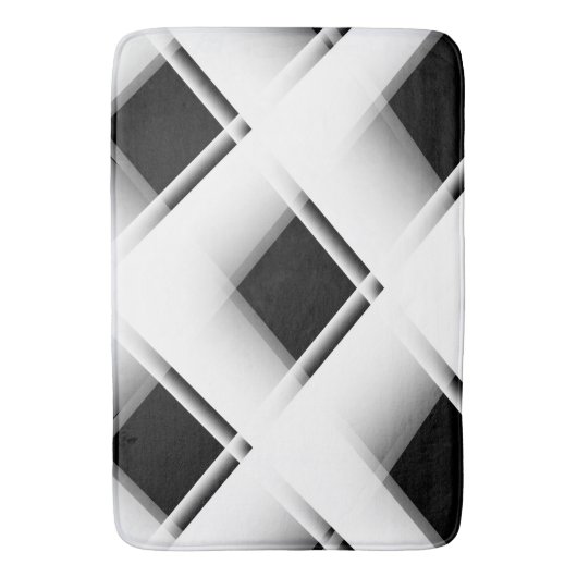 Schwarzweiss-Muster Badematte (Vorderseite Vertikal)