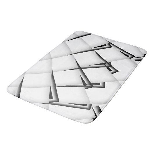 Schwarzweiss-Muster Badematte (Schrägansicht)