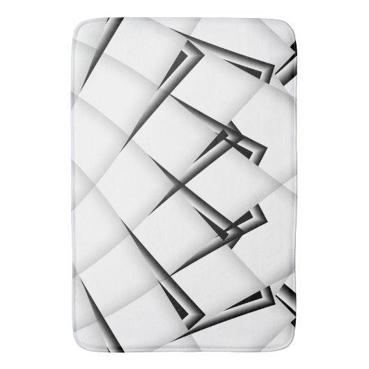 Schwarzweiss-Muster Badematte (Vorderseite Vertikal)