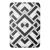 Schwarzweiss-Muster Badematte (Vorderseite Vertikal)