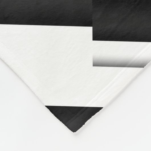 Schwarzweiss-Muster Fleecedecke (Ecke)