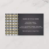 Schwarzweiß Muster & Imitate Gold Shine Lippen Visitenkarte (Rückseite)