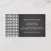 Schwarzweiß Muster & Imitate Silberschein Lippen Visitenkarte (Rückseite)