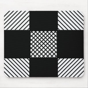 Schwarzweiss-Muster Mousepad
